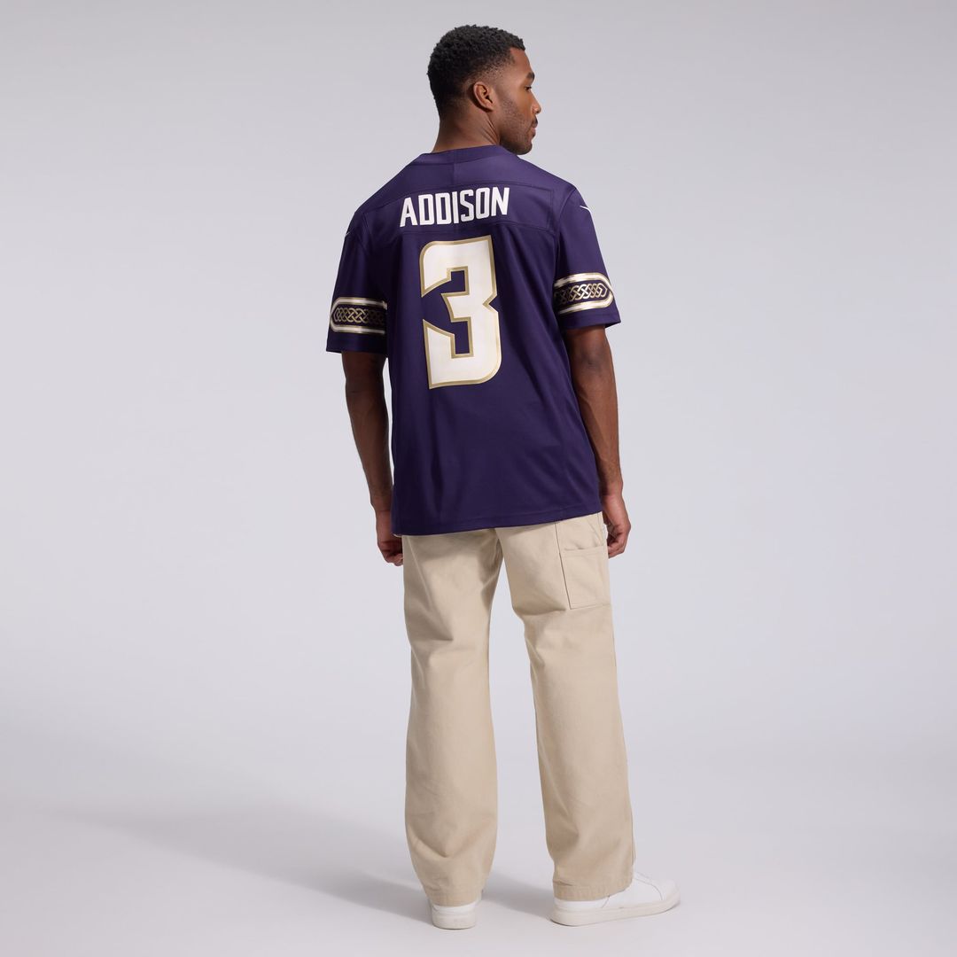 Jordan Addison Minnesota Vikings Nike Purple 2026 Rivalries Collection Stitched Limited Jersey