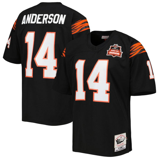 Ken Anderson Cincinnati Bengals 1981 Mitchell & Ness Black Authentic Throwback Retired Player Jersey