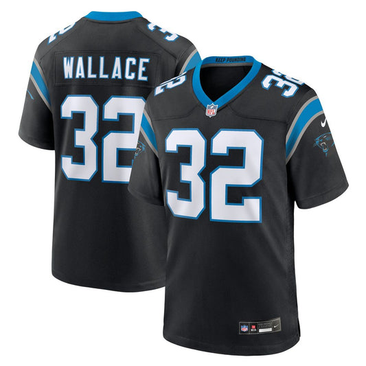 Trevin Wallace Carolina Panthers Nike Black Team Game Jersey