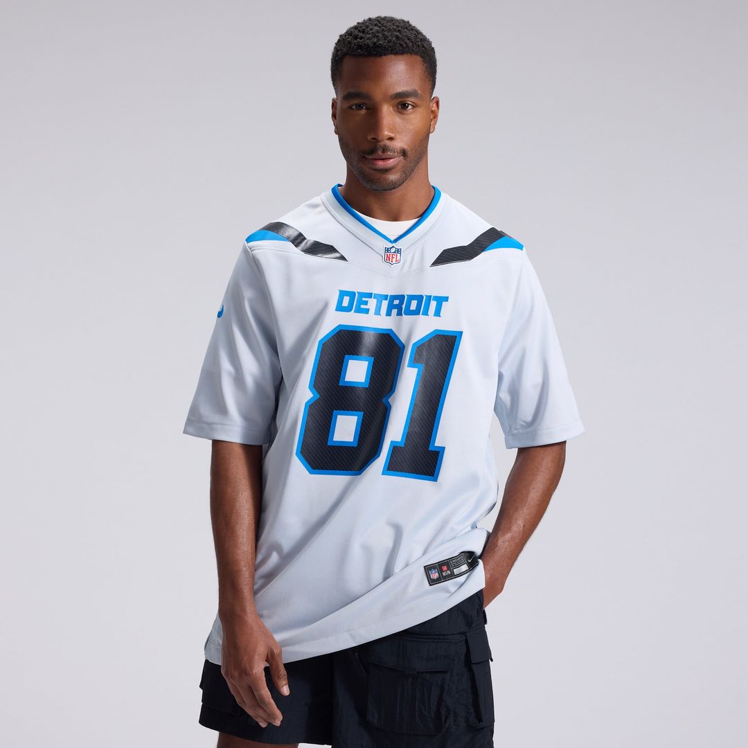Calvin Johnson Detroit Lions Nike Silver 2026 Rivalries Collection Game Jersey