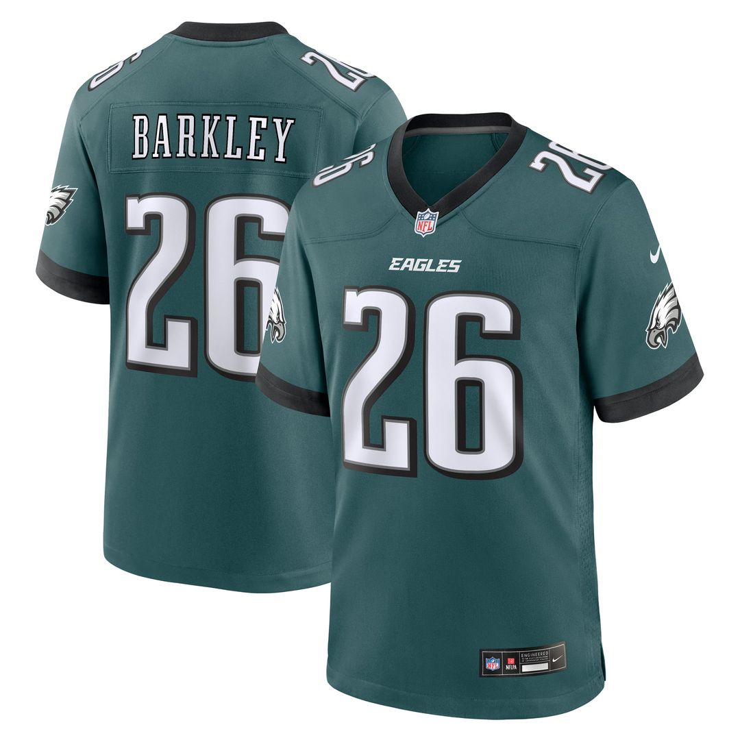 Saquon Barkley Philadelphia Eagles Nike Midnight Green Game Player Jersey