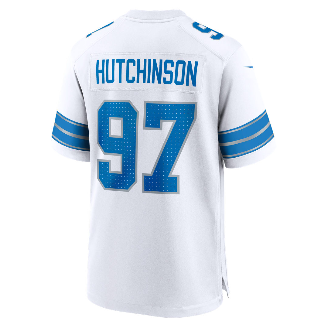 Aidan Hutchinson Detroit Lions Nike Blue Game Jersey