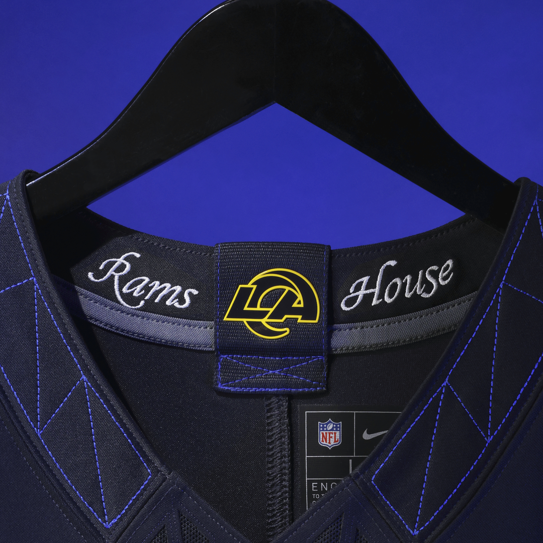 Puka Nacua Los Angeles Rams Nike Dark Blue Rivalries Collection Stitched Limited Jersey