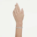 Swarovski Fresh bangle Round cut, White, Rhodium plated
