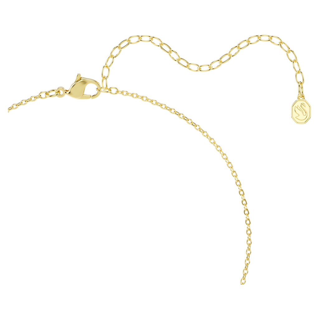 Swarovski Gabriella pendant Crystal pearl, Round cut, White, 18K gold finish