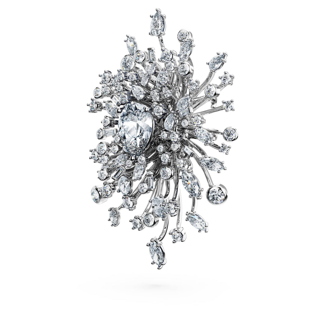 Swarovski Galaxy brooch Lab-grown diamonds 15.71 ct tw, Mixed shapes, 18K white gold