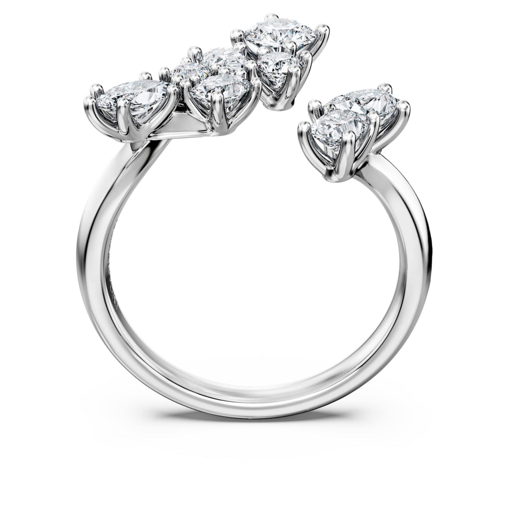Swarovski Galaxy bypass ring Lab-grown diamonds 1.25 ct tw, Mixed shapes, 14K white gold
