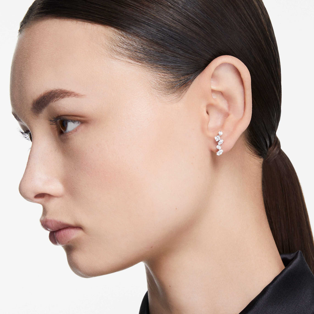 Swarovski Galaxy ear cuffs Lab-grown diamonds 1.25 ct tw, Mixed shapes, 14K white gold