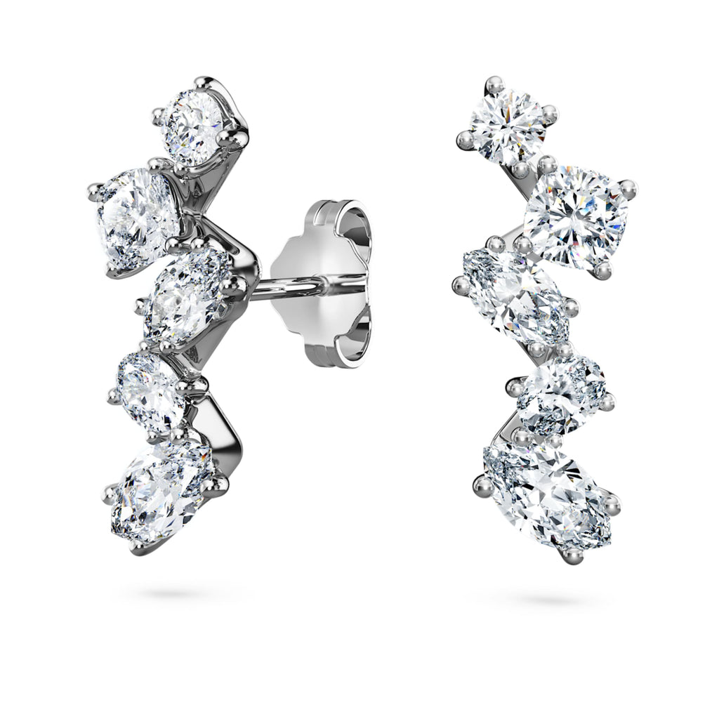Swarovski Galaxy ear cuffs Lab-grown diamonds 1.25 ct tw, Mixed shapes, 14K white gold