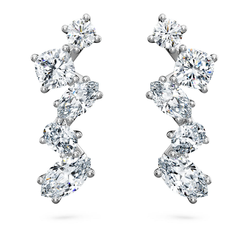 Swarovski Galaxy ear cuffs Lab-grown diamonds 1.25 ct tw, Mixed shapes, 14K white gold