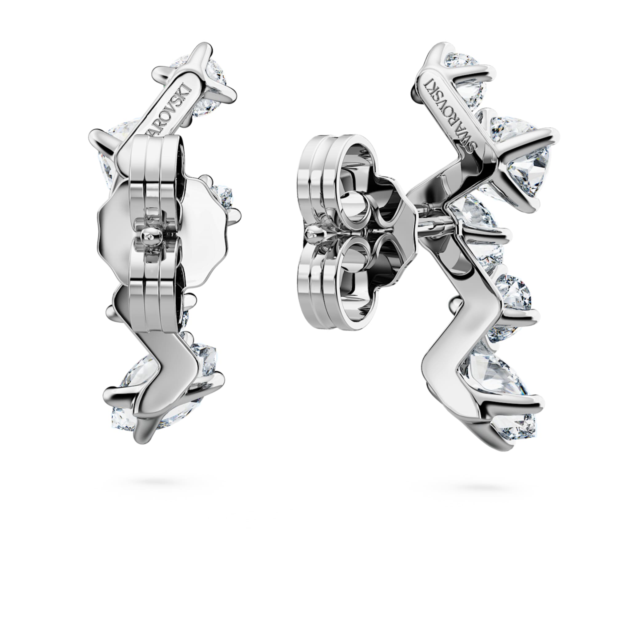 Swarovski Galaxy ear cuffs Lab-grown diamonds 1.25 ct tw, Mixed shapes, 14K white gold