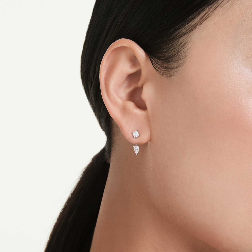 Swarovski Galaxy earring jackets Lab-grown diamonds 0.82 ct tw, Mixed shapes, Sterling silver