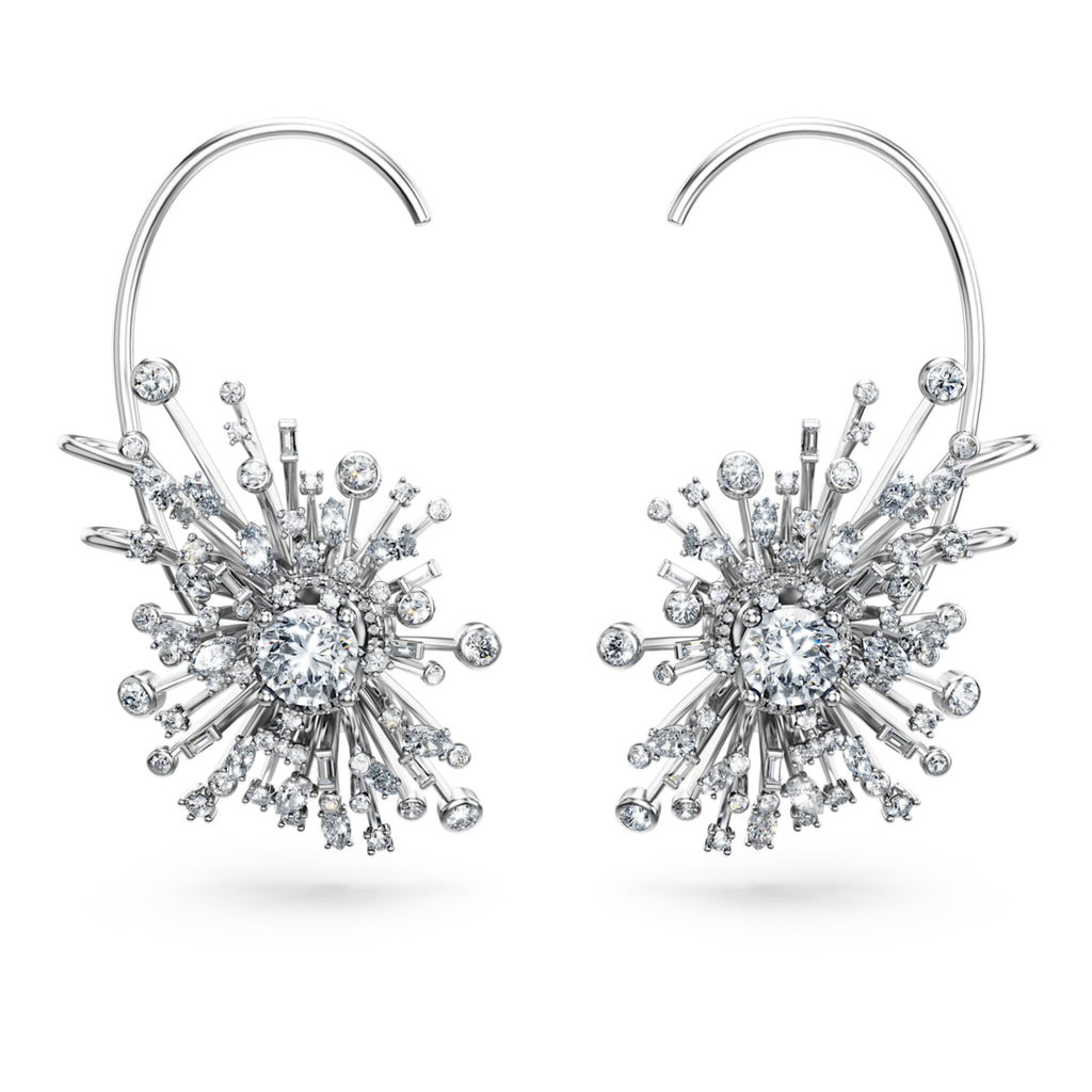 Swarovski Galaxy earrings Lab-grown diamonds 14.67 ct tw, Mixed shapes, 18K white gold