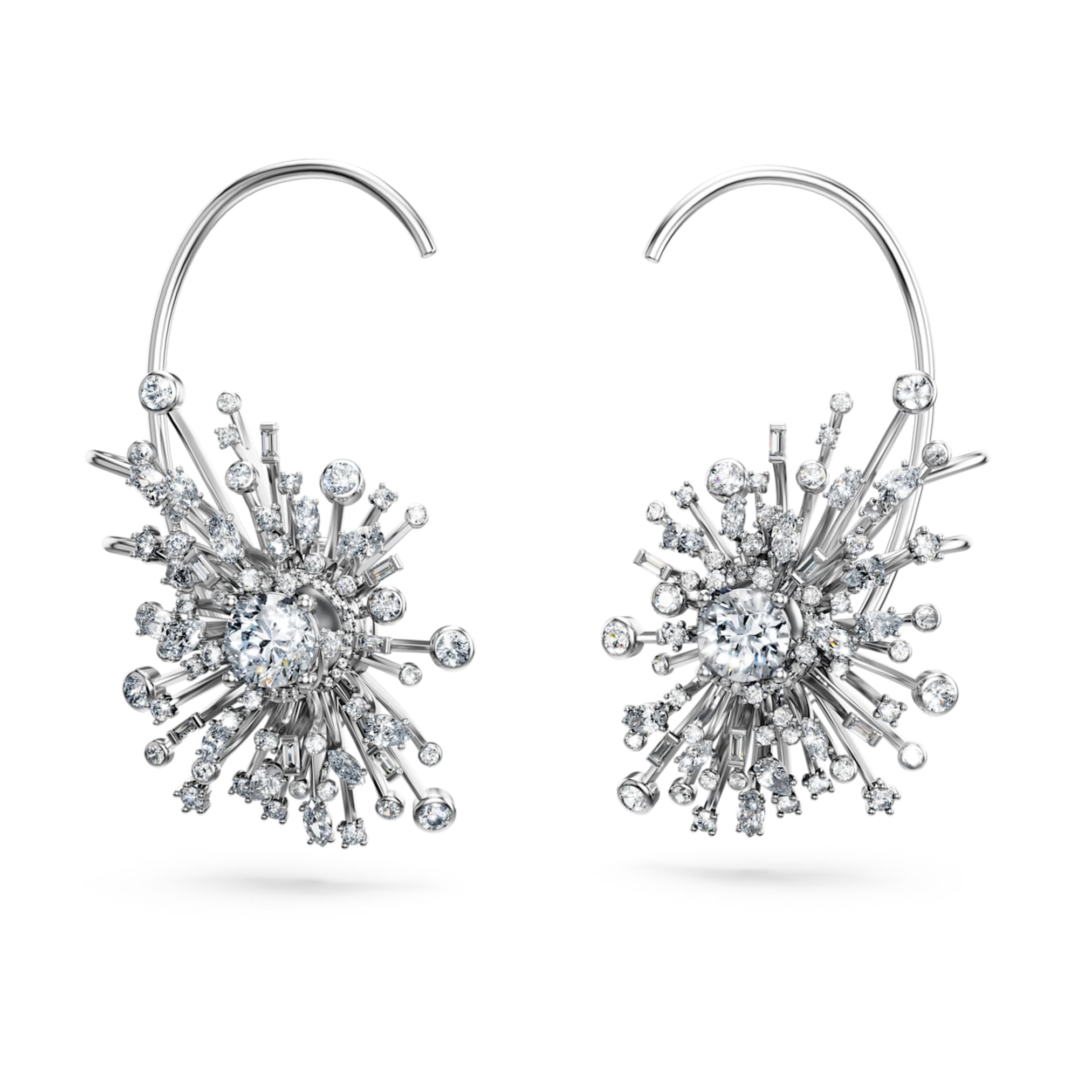 Swarovski Galaxy earrings Lab-grown diamonds 14.67 ct tw, Mixed shapes, 18K white gold