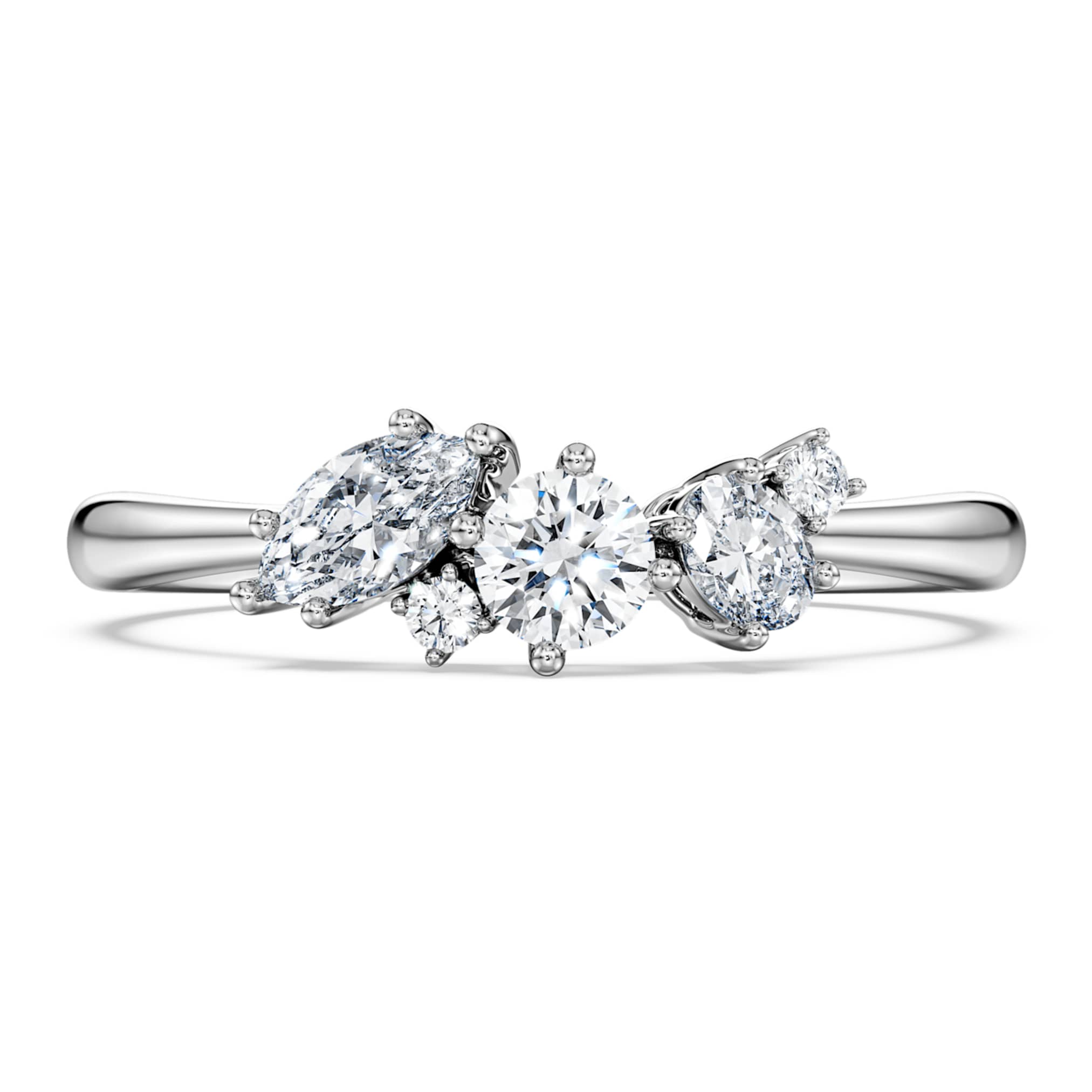 Swarovski Galaxy ring Lab-grown diamonds 0.43 ct tw, Mixed shapes, Sterling silver