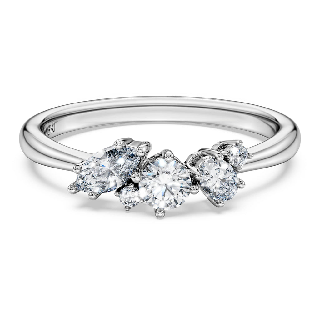 Swarovski Galaxy ring Lab-grown diamonds 0.43 ct tw, Mixed shapes, Sterling silver