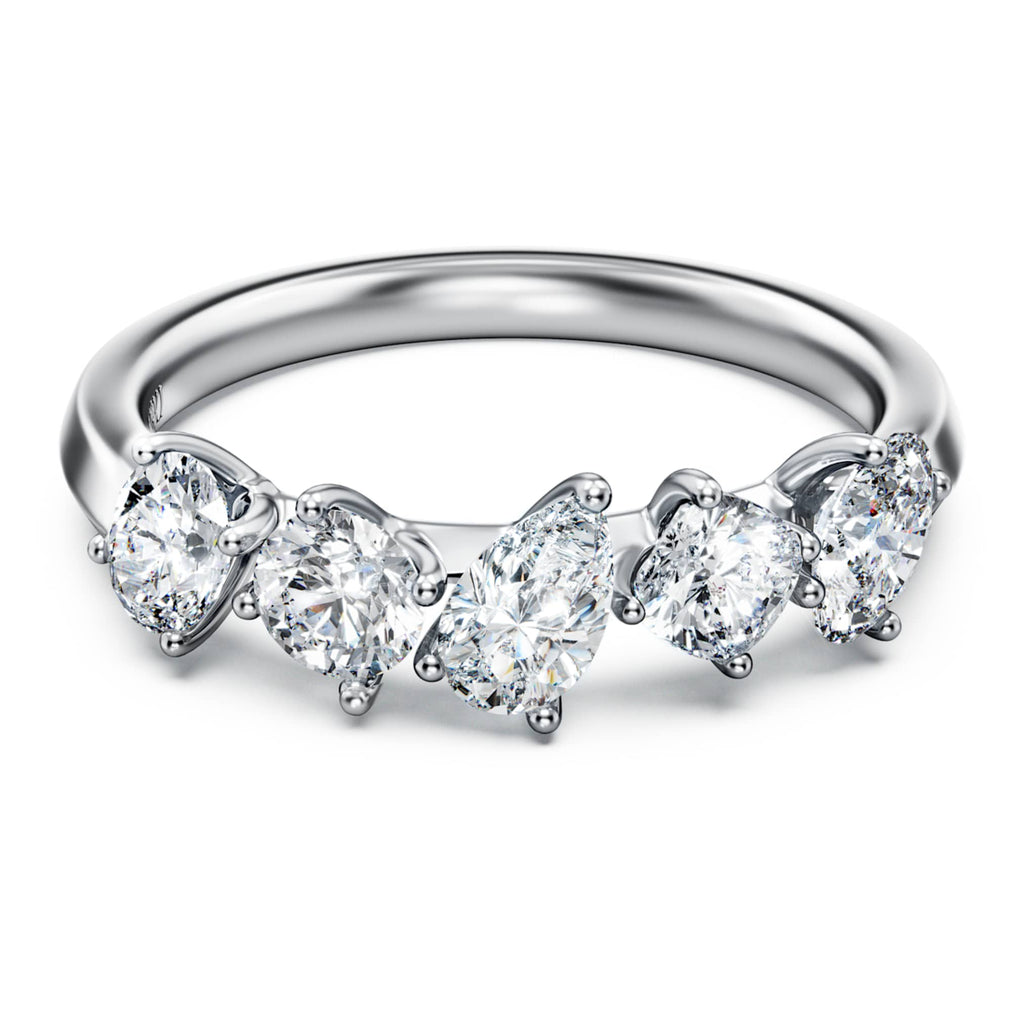 Swarovski Galaxy ring Lab-grown diamonds 1 ct tw, Mixed shapes, 14K white gold