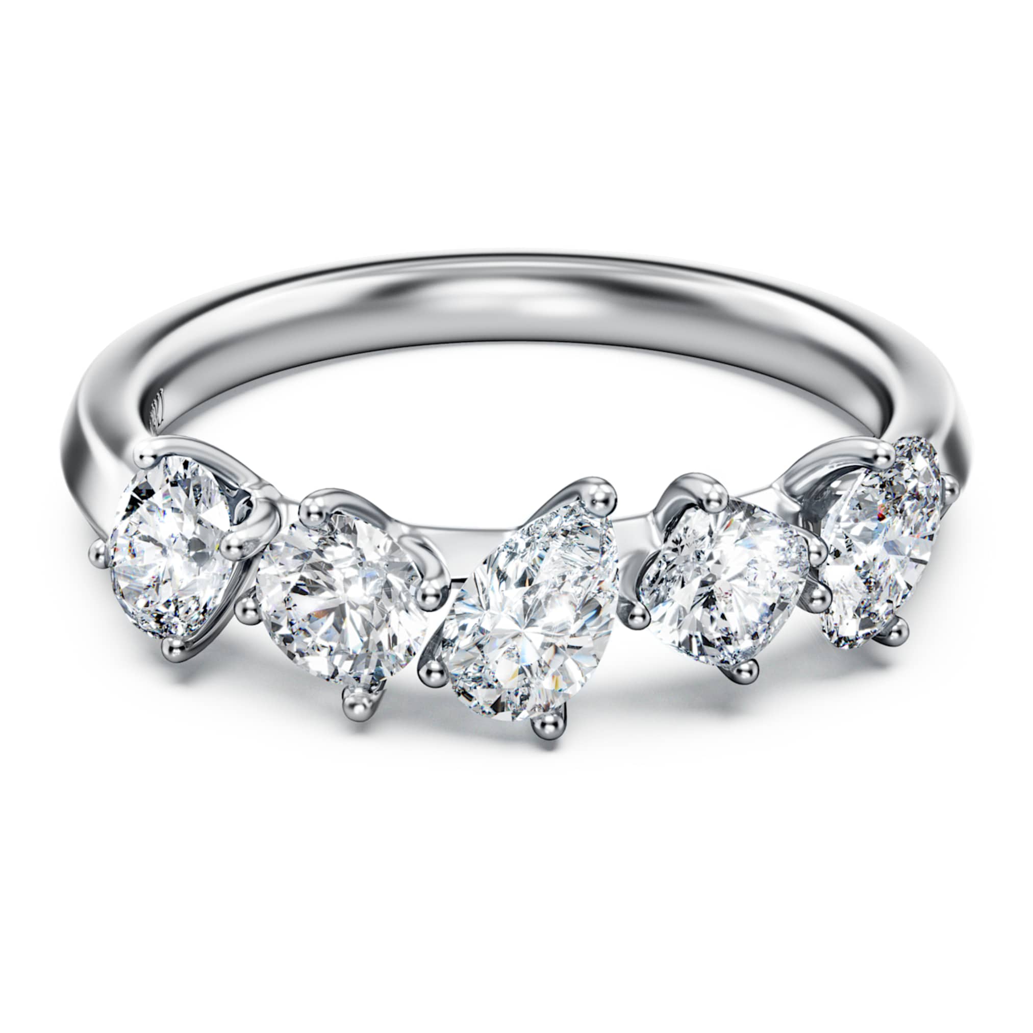 Swarovski Galaxy ring Lab-grown diamonds 1 ct tw, Mixed shapes, 14K white gold