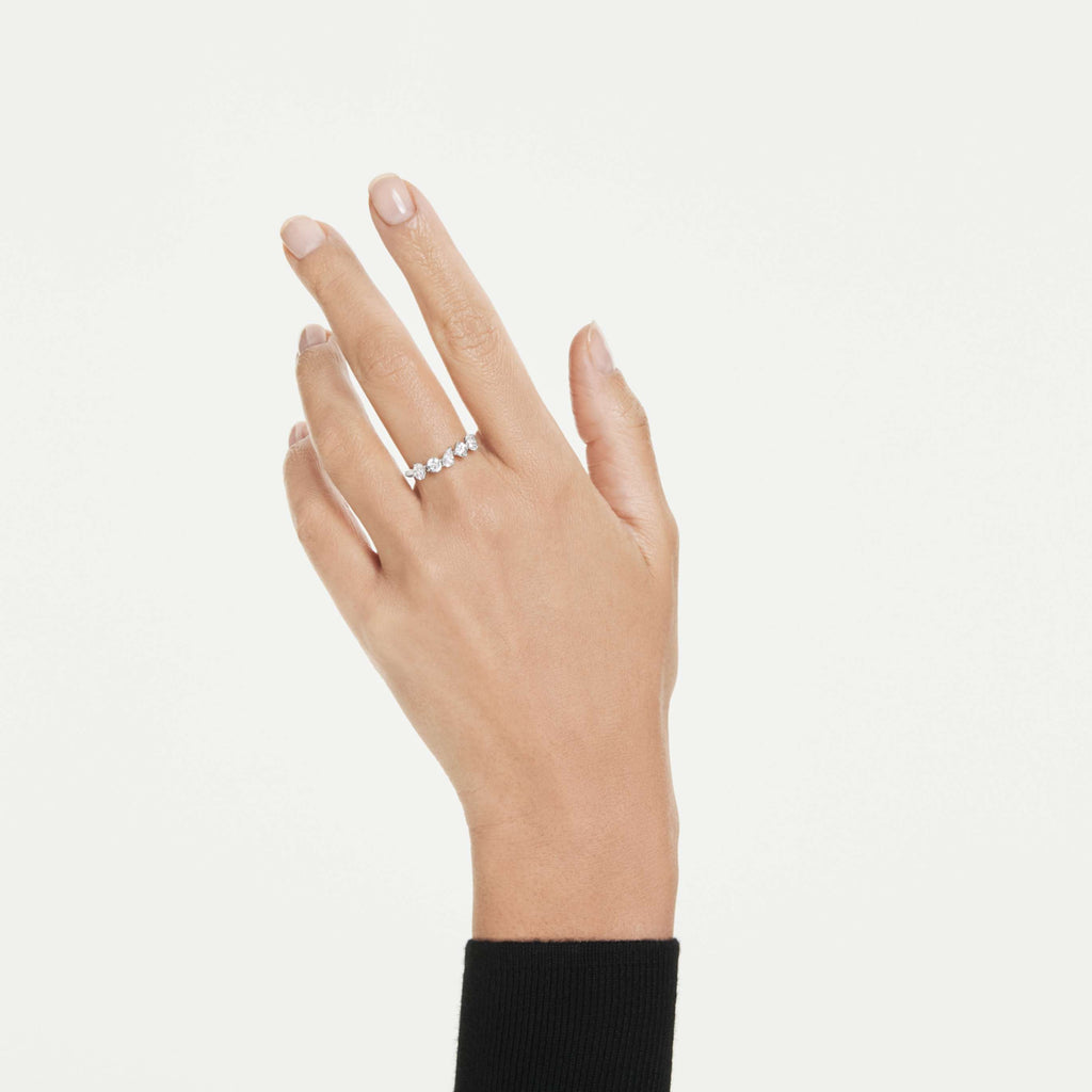 Swarovski Galaxy ring Lab-grown diamonds 1 ct tw, Mixed shapes, 14K white gold