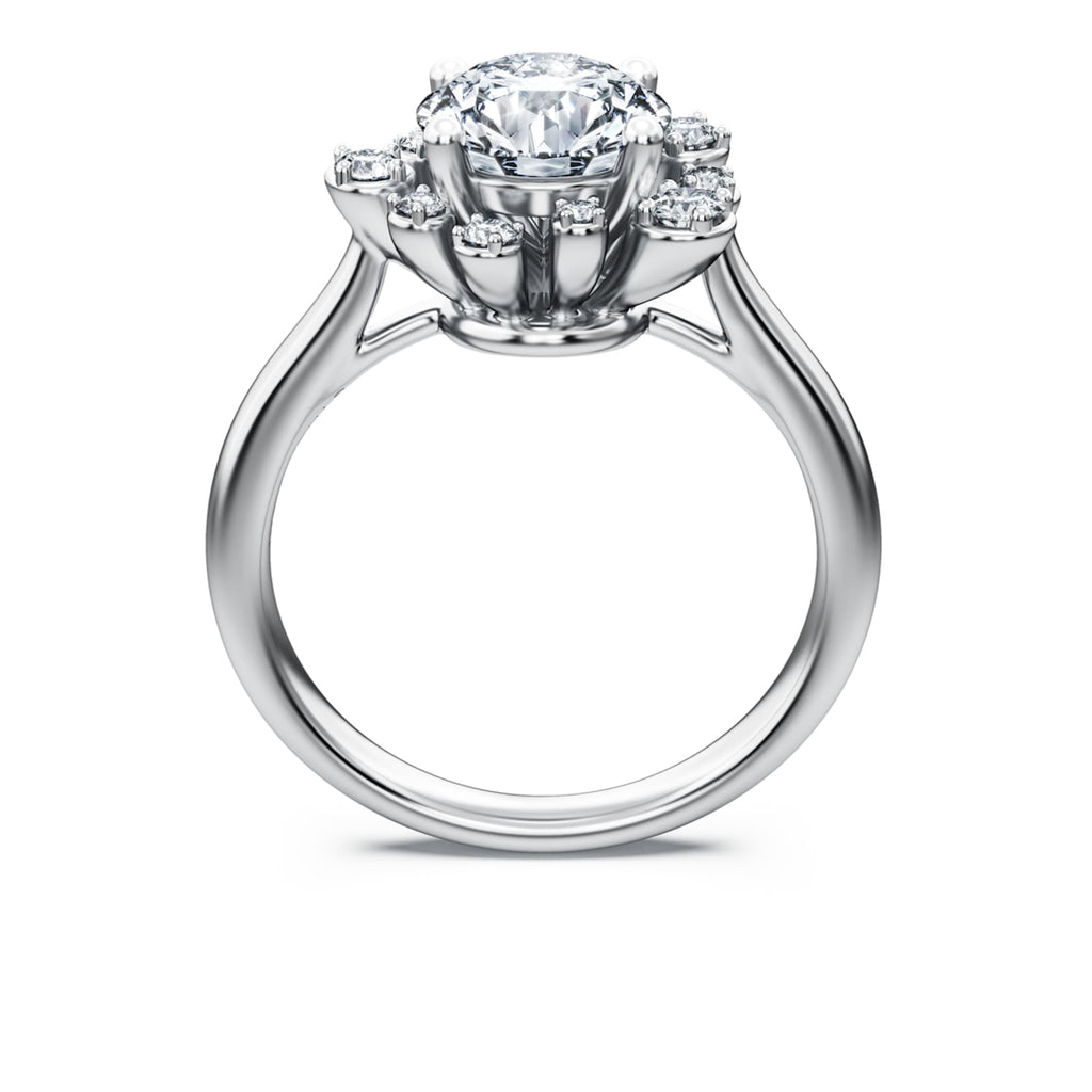 Swarovski Galaxy ring Lab-grown diamonds 2 ct tw, Round shape, 14K white gold