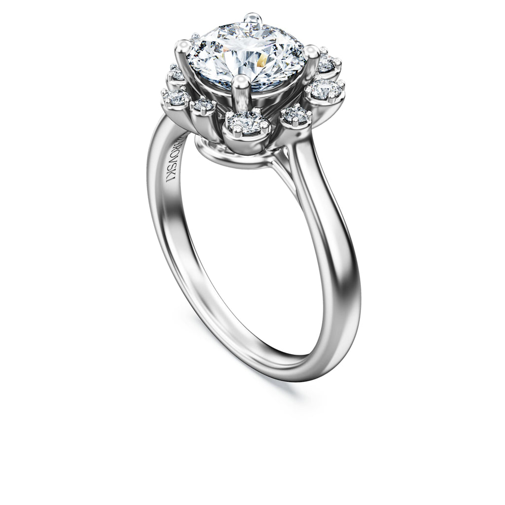 Swarovski Galaxy ring Lab-grown diamonds 2 ct tw, Round shape, 14K white gold