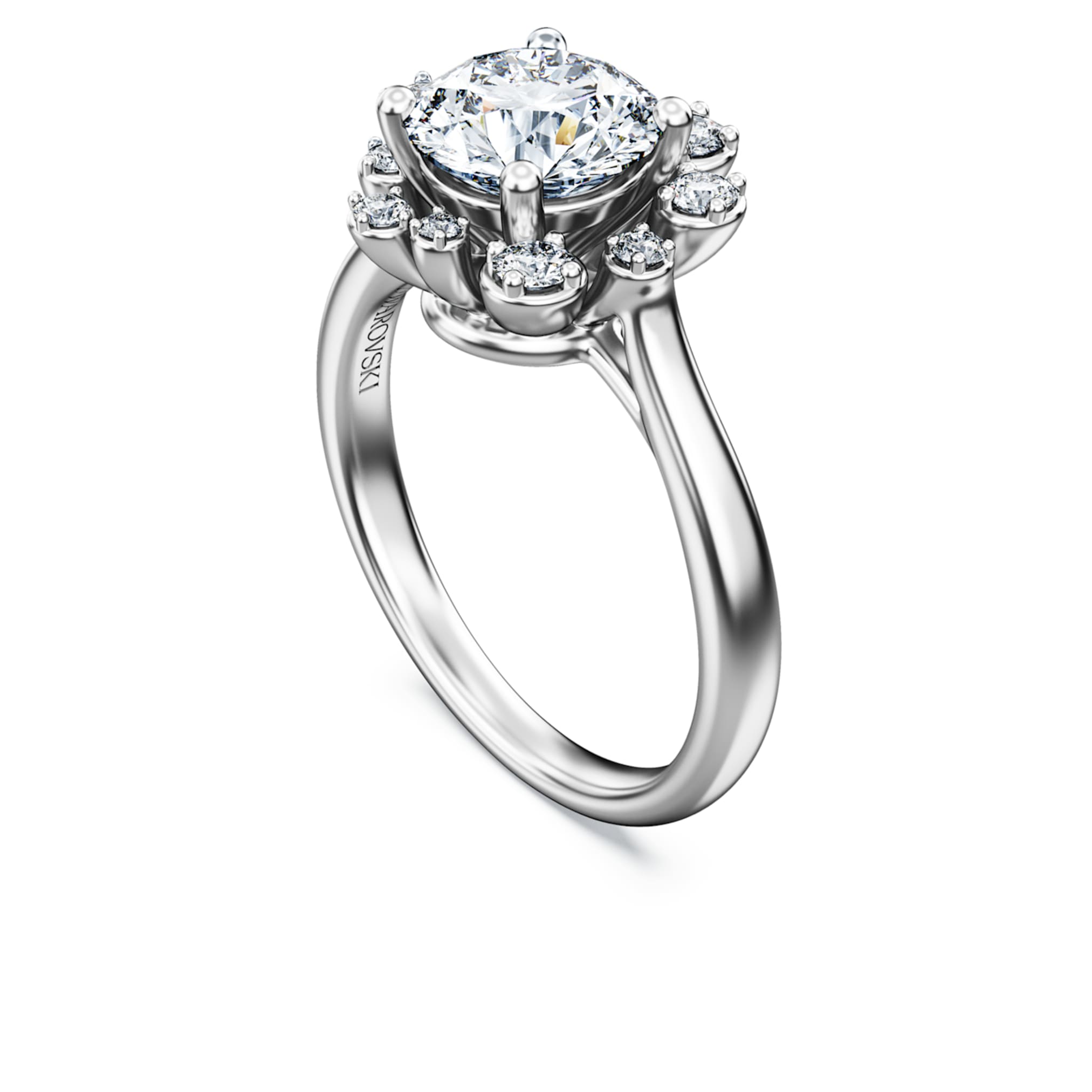 Swarovski Galaxy ring Lab-grown diamonds 2 ct tw, Round shape, 14K white gold