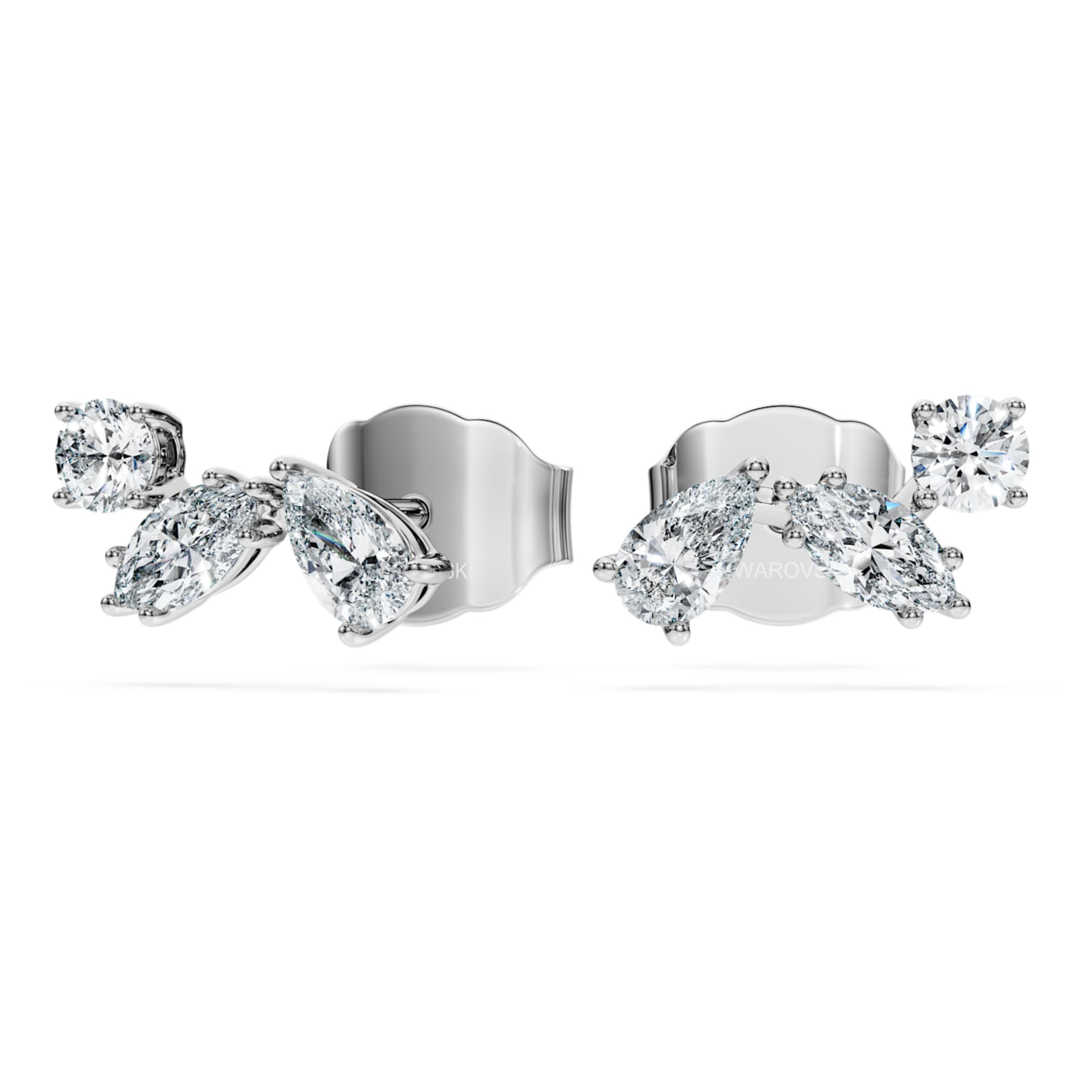 Swarovski Galaxy stud earrings Lab-grown diamonds 0.5 ct tw, Mixed shapes, Sterling silver
