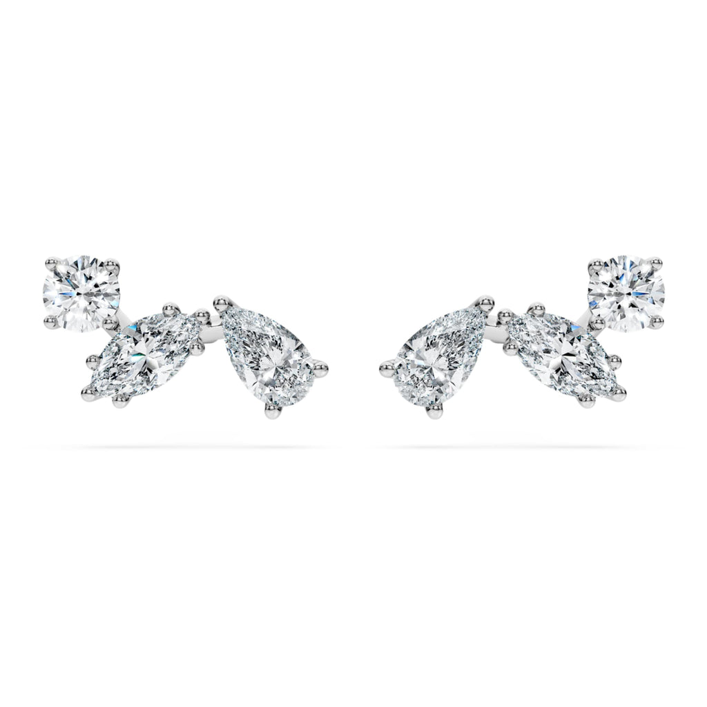 Swarovski Galaxy stud earrings Lab-grown diamonds 0.5 ct tw, Mixed shapes, Sterling silver