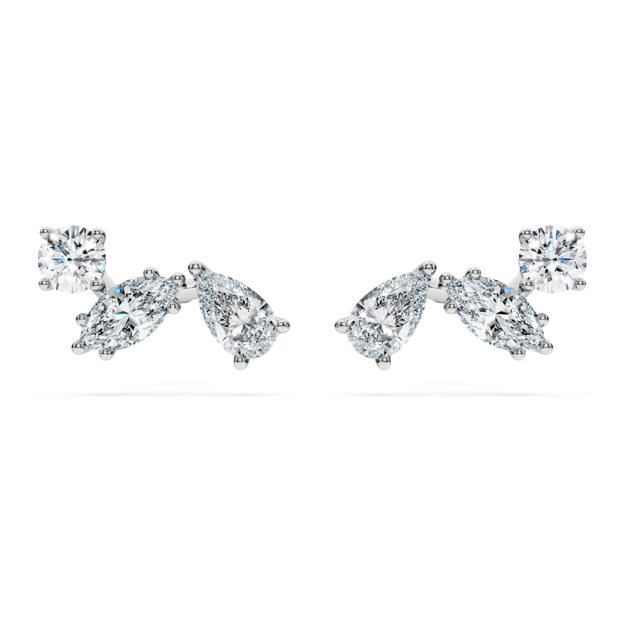Swarovski Galaxy stud earrings Lab-grown diamonds 0.5 ct tw, Mixed shapes, Sterling silver