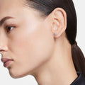 Swarovski Galaxy stud earrings Lab-grown diamonds 0.5 ct tw, Round shape, 14K white gold