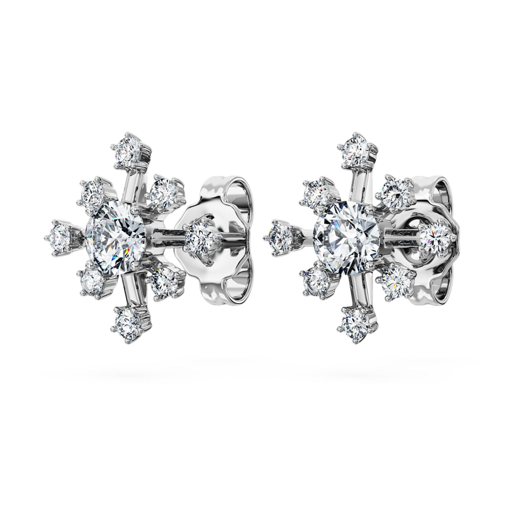 Swarovski Galaxy stud earrings Lab-grown diamonds 0.5 ct tw, Round shape, 14K white gold