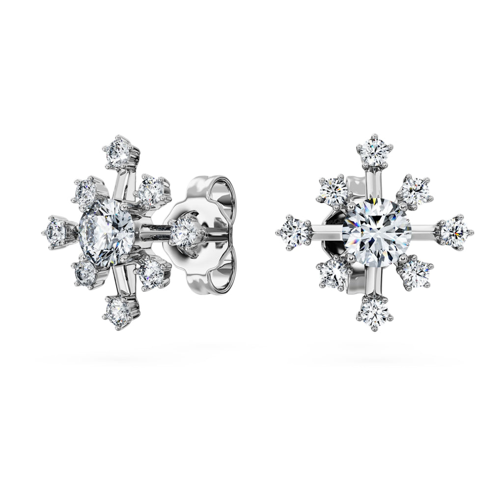 Swarovski Galaxy stud earrings Lab-grown diamonds 0.5 ct tw, Round shape, 14K white gold