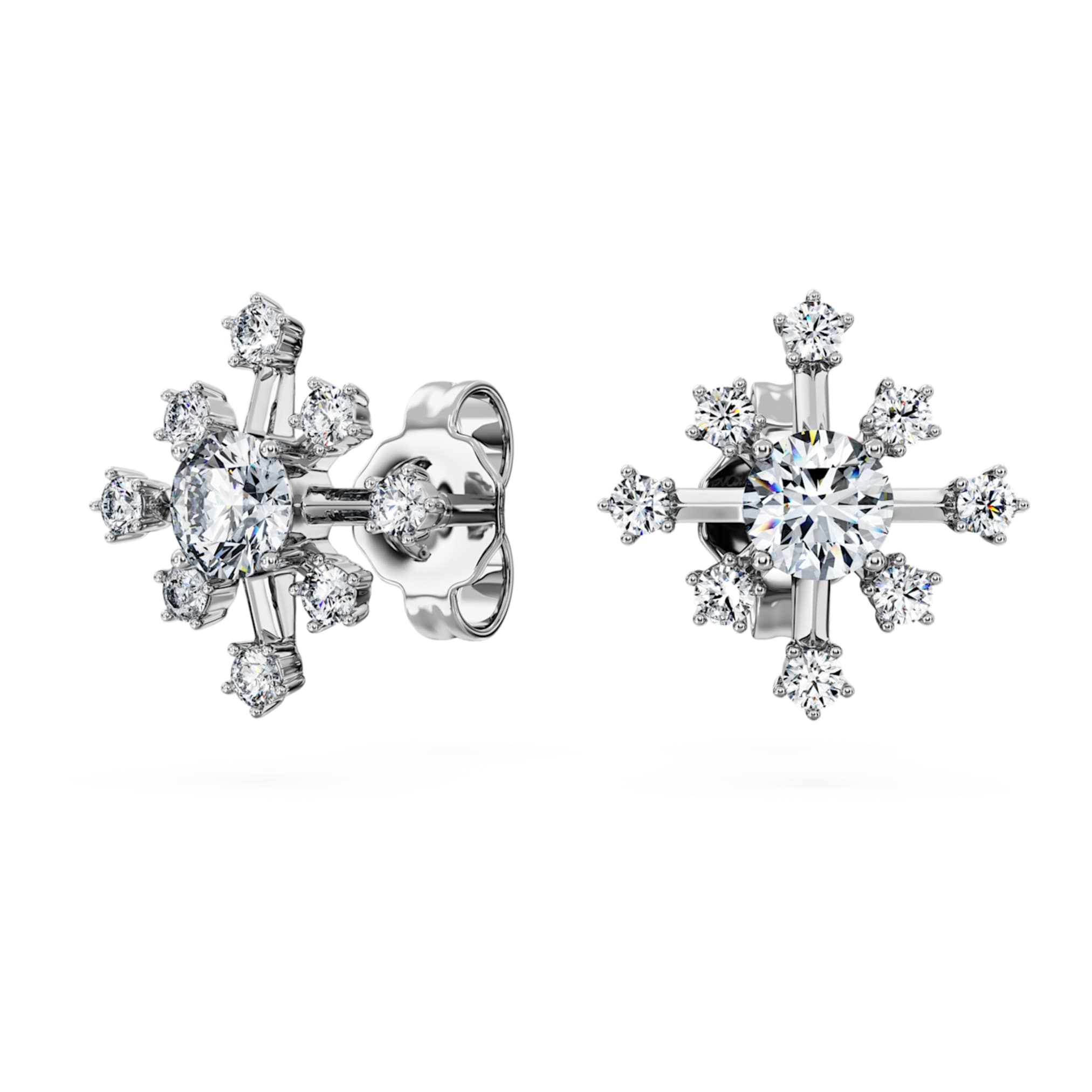Swarovski Galaxy stud earrings Lab-grown diamonds 0.5 ct tw, Round shape, 14K white gold