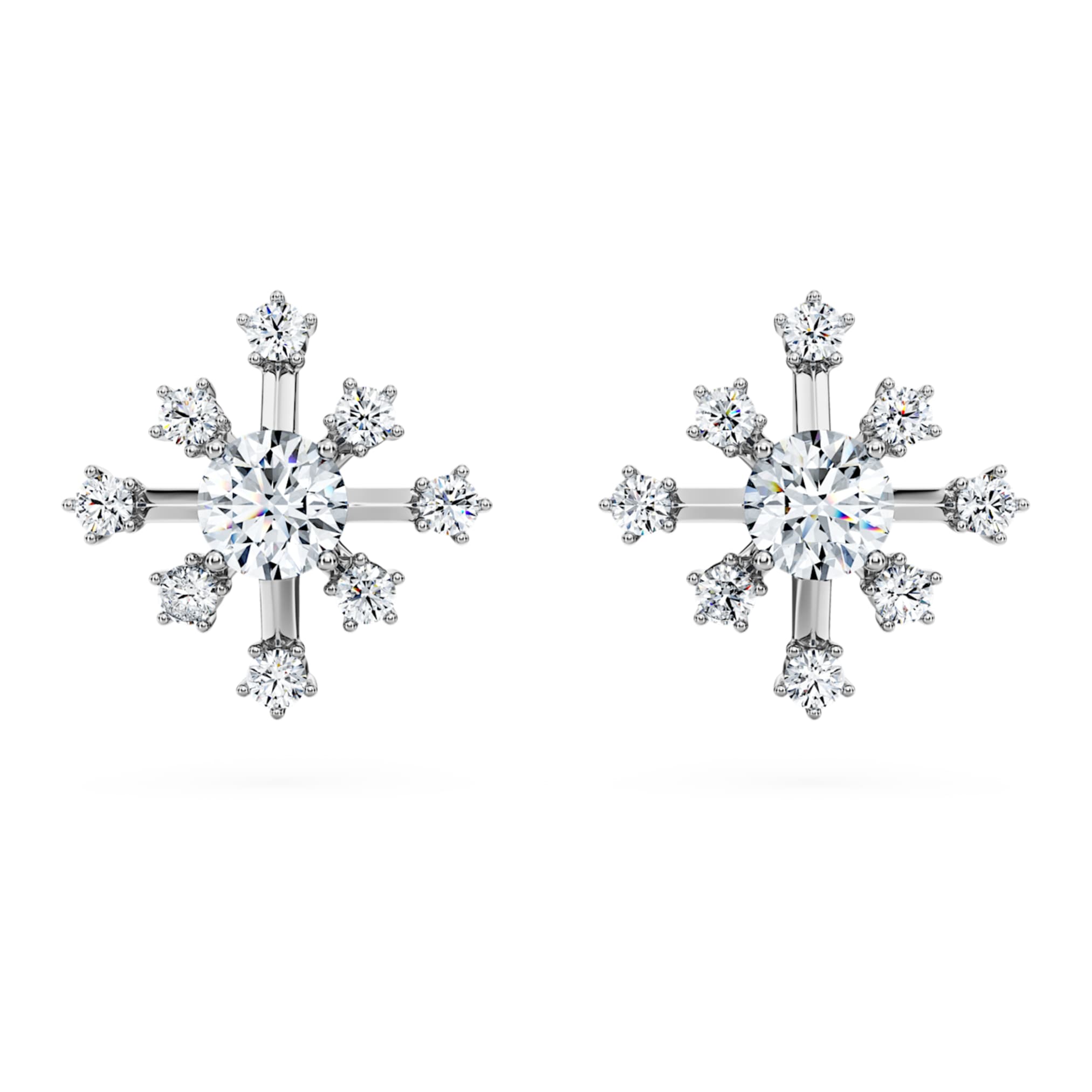 Swarovski Galaxy stud earrings Lab-grown diamonds 0.5 ct tw, Round shape, 14K white gold