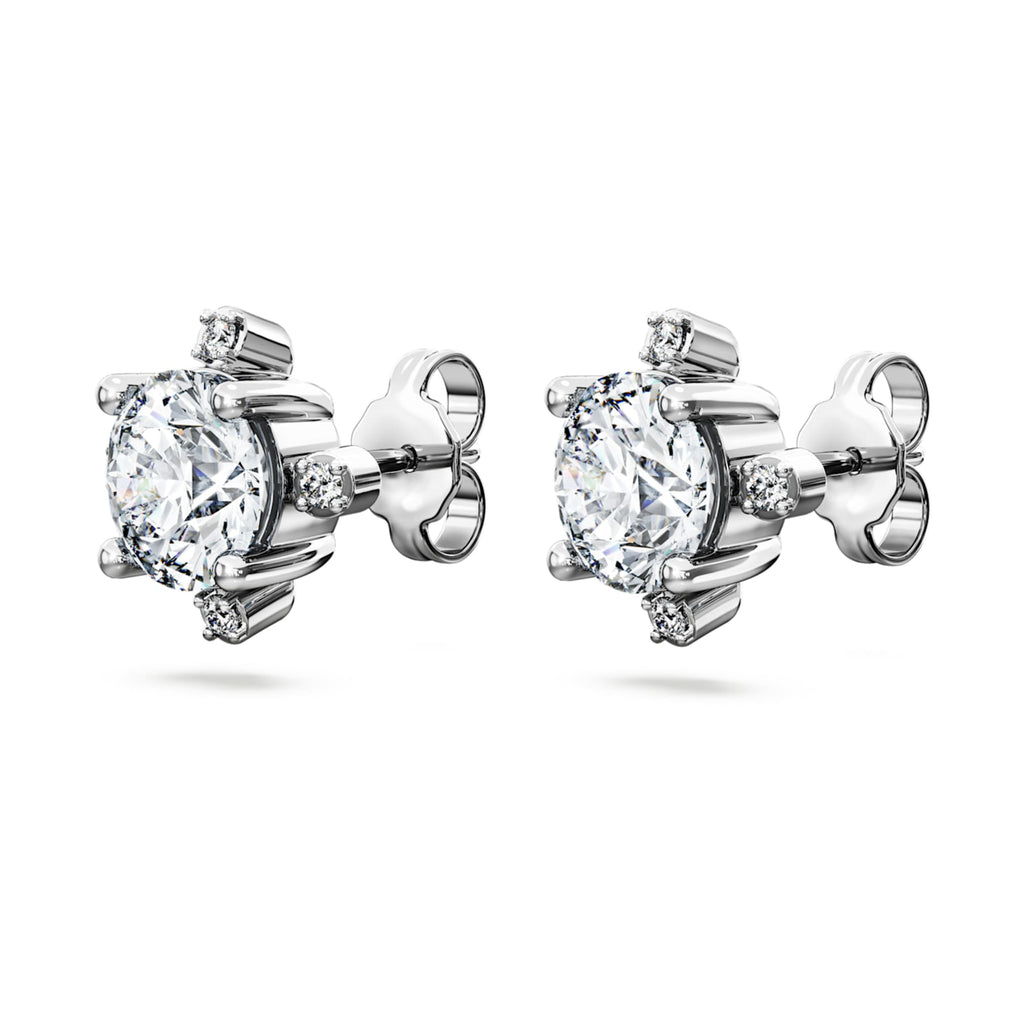 Swarovski Galaxy stud earrings Lab-grown diamonds 2.1 ct tw, Round shape, 14K white gold