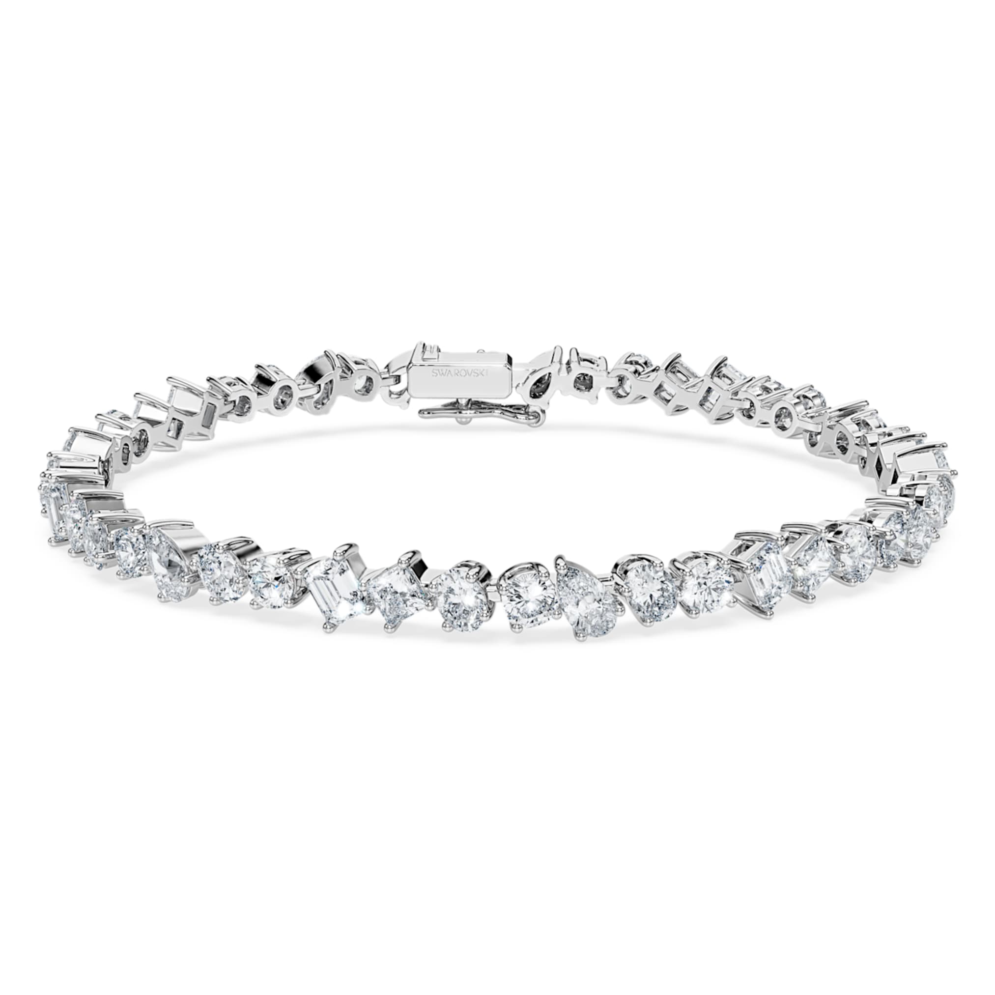 Swarovski Galaxy Tennis bracelet Lab-grown diamonds 5 ct tw, Mixed shapes, 14K white gold