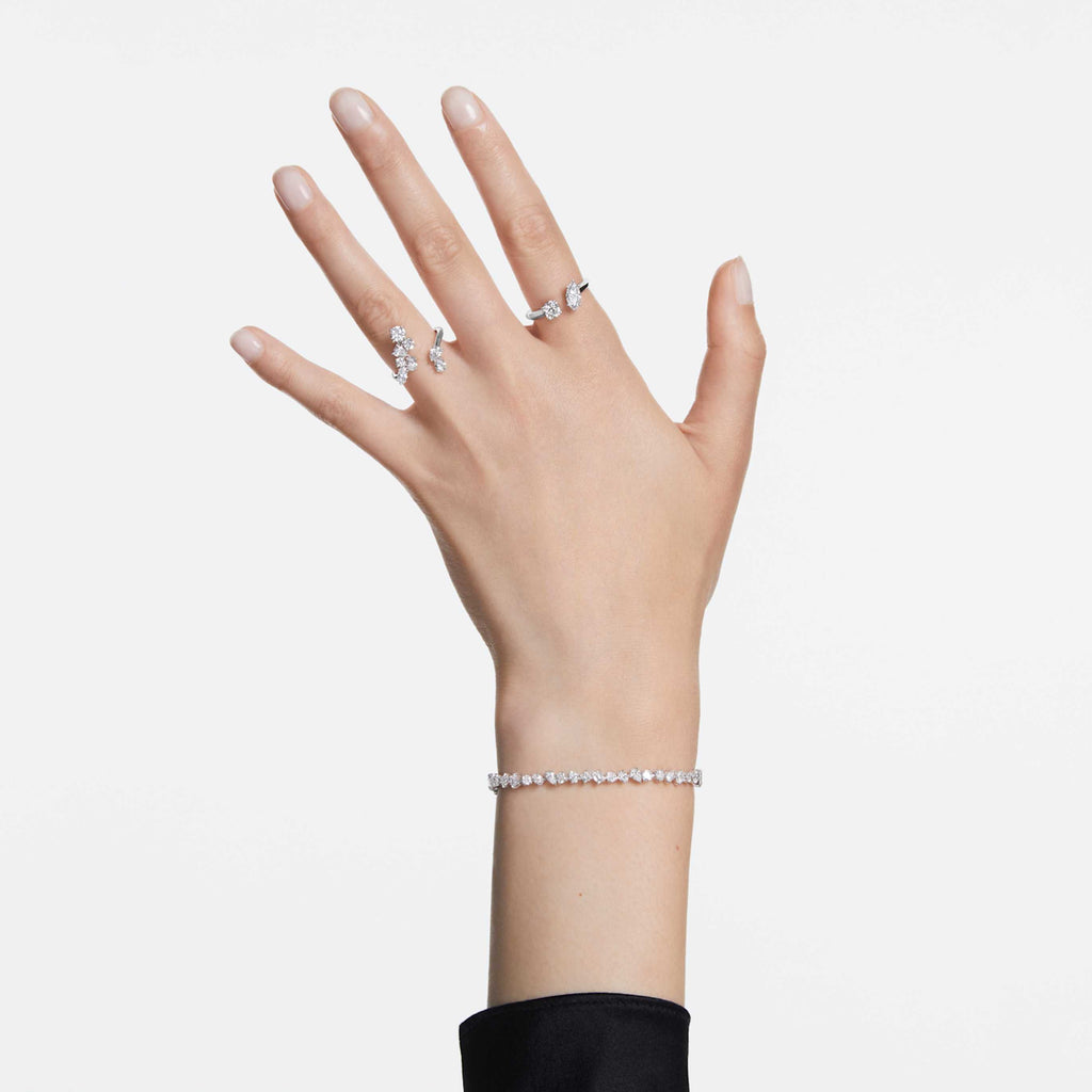 Swarovski Galaxy Tennis bracelet Lab-grown diamonds 5 ct tw, Mixed shapes, 14K white gold
