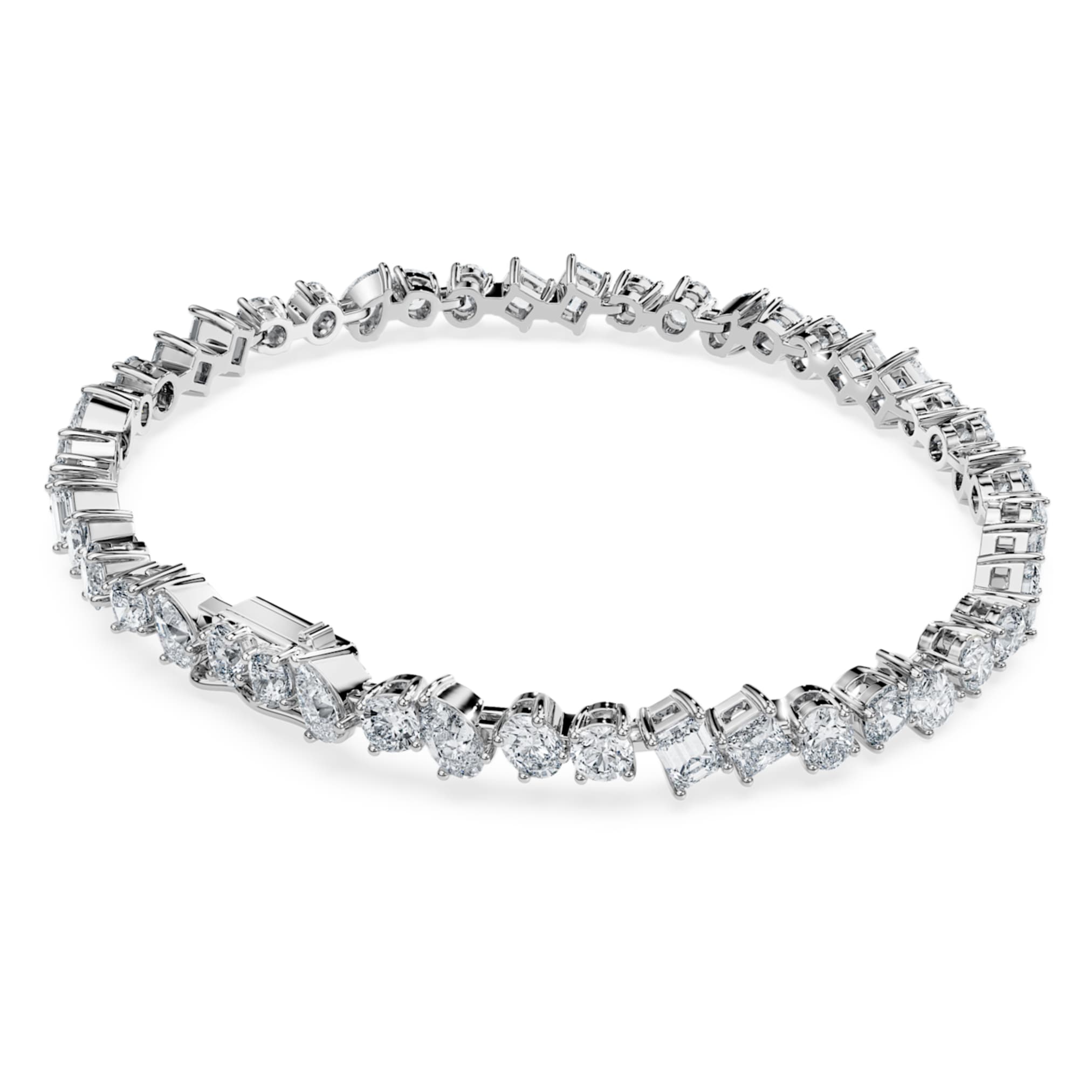 Swarovski Galaxy Tennis bracelet Lab-grown diamonds 5 ct tw, Mixed shapes, 14K white gold