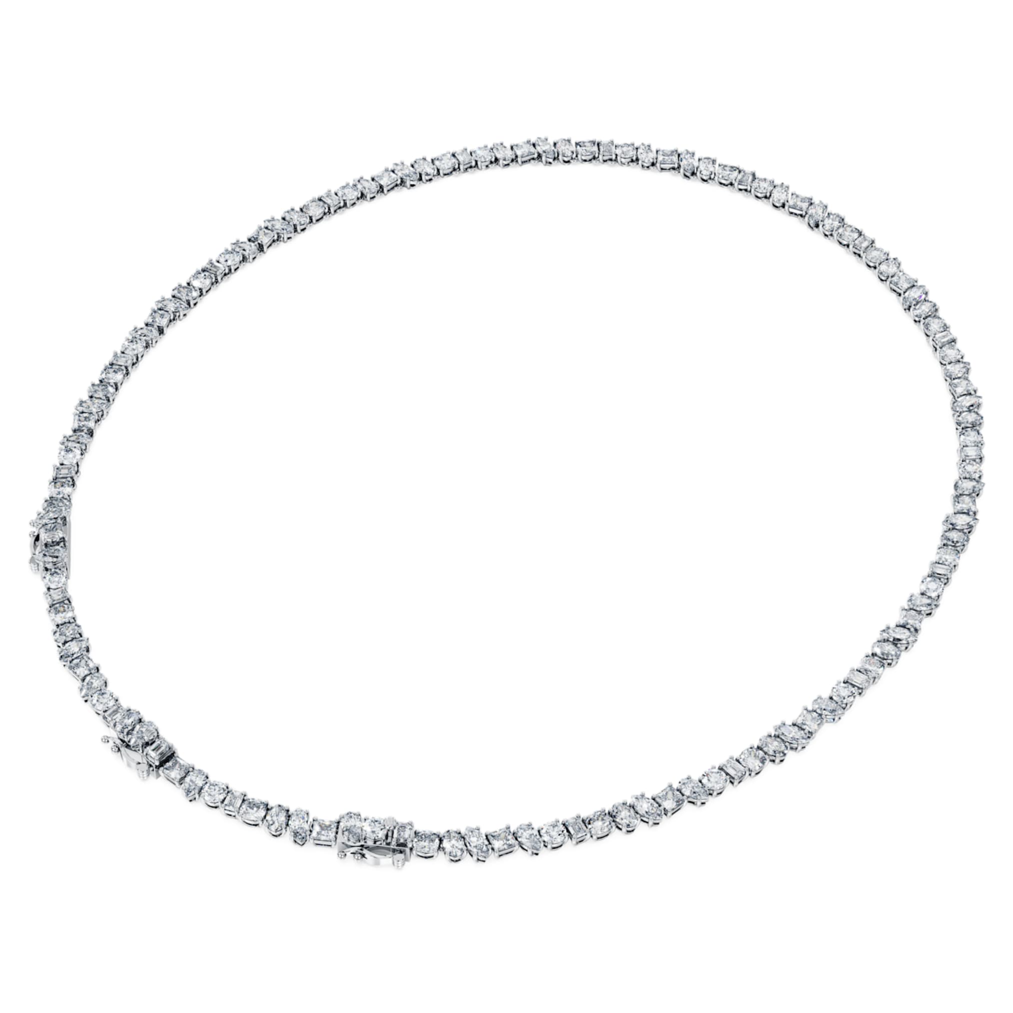 Swarovski Galaxy Tennis necklace Lab-grown diamonds 47.27 ct tw, Mixed shapes, 18K white gold