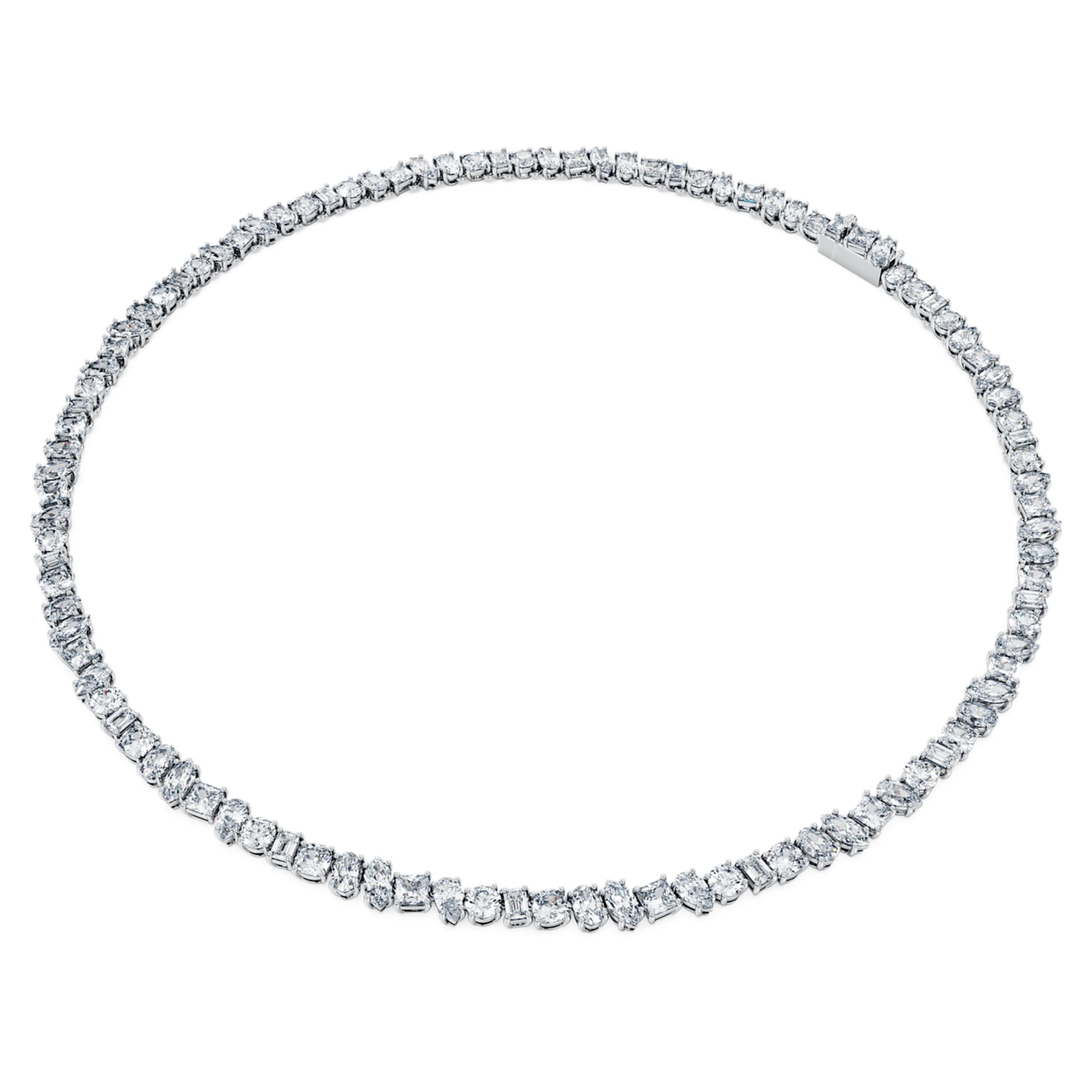Swarovski Galaxy Tennis necklace Lab-grown diamonds 47.27 ct tw, Mixed shapes, 18K white gold