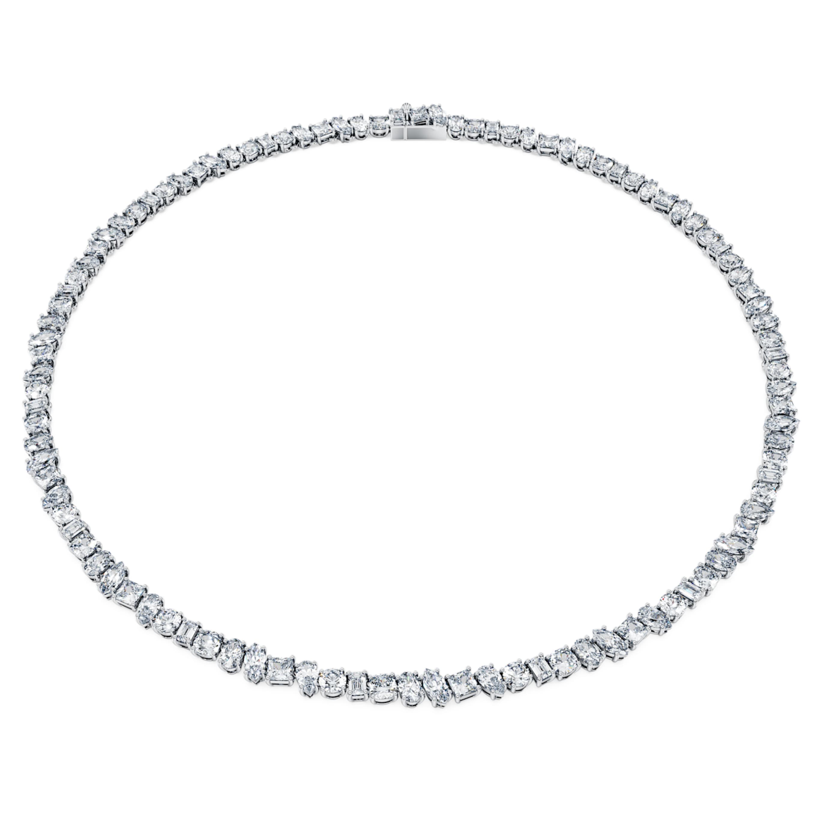 Swarovski Galaxy Tennis necklace Lab-grown diamonds 47.27 ct tw, Mixed shapes, 18K white gold