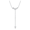 Swarovski Galaxy Y necklace Lab-grown diamonds, 0.7 ct tw, Mixed shapes, Sterling silver