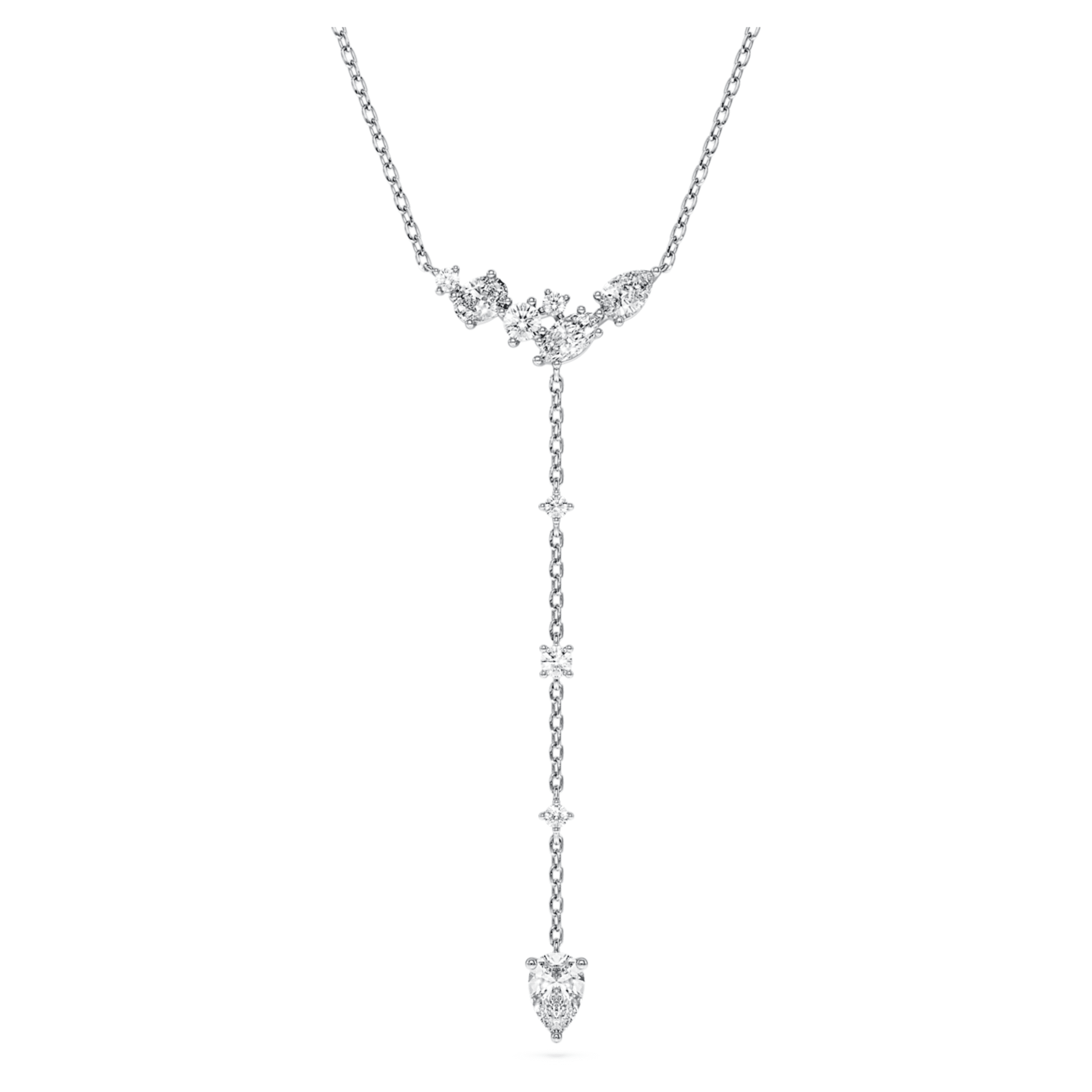 Swarovski Galaxy Y necklace Lab-grown diamonds, 0.7 ct tw, Mixed shapes, Sterling silver