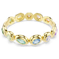 Swarovski Gema bangle Mixed cuts, Multicolored, 18K gold finish