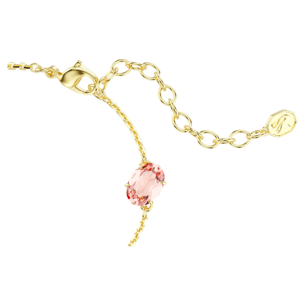 Swarovski Gema bracelet Mixed cuts, Dangling crystals, Multicolored, 18K gold finish