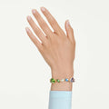 Swarovski Gema bracelet Mixed cuts, Multicolored, 18K gold finish