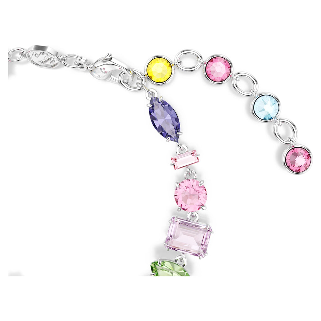 Swarovski Gema bracelet Mixed cuts, Multicolored, Rhodium plated