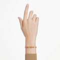 Swarovski Gema bracelet Mixed cuts, Yellow, 18K gold finish