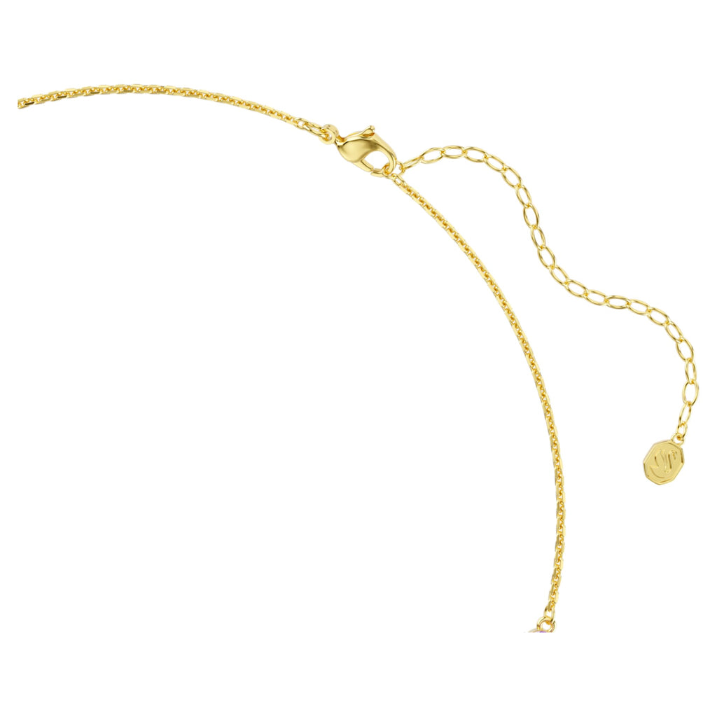 Swarovski Gema necklace Mixed cuts, Multicolored, 18K gold finish