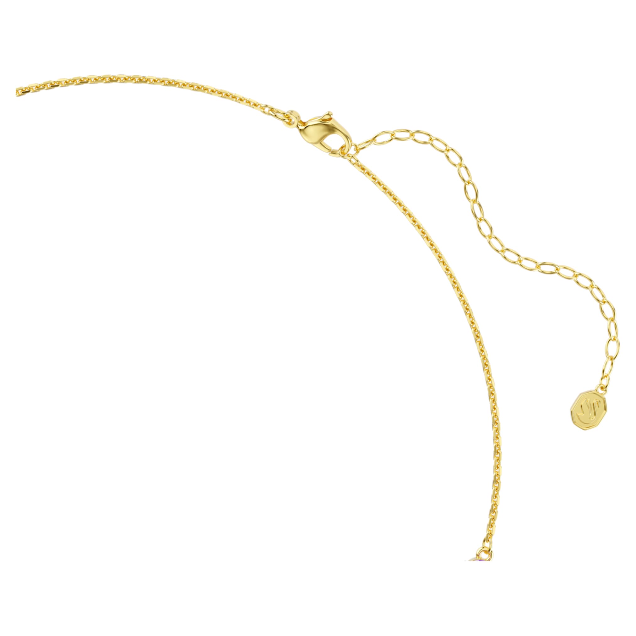 Swarovski Gema necklace Mixed cuts, Multicolored, 18K gold finish